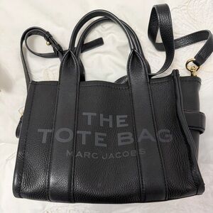 Marc Jacobs Black Leather 'The Tote Bag' Small Satchel